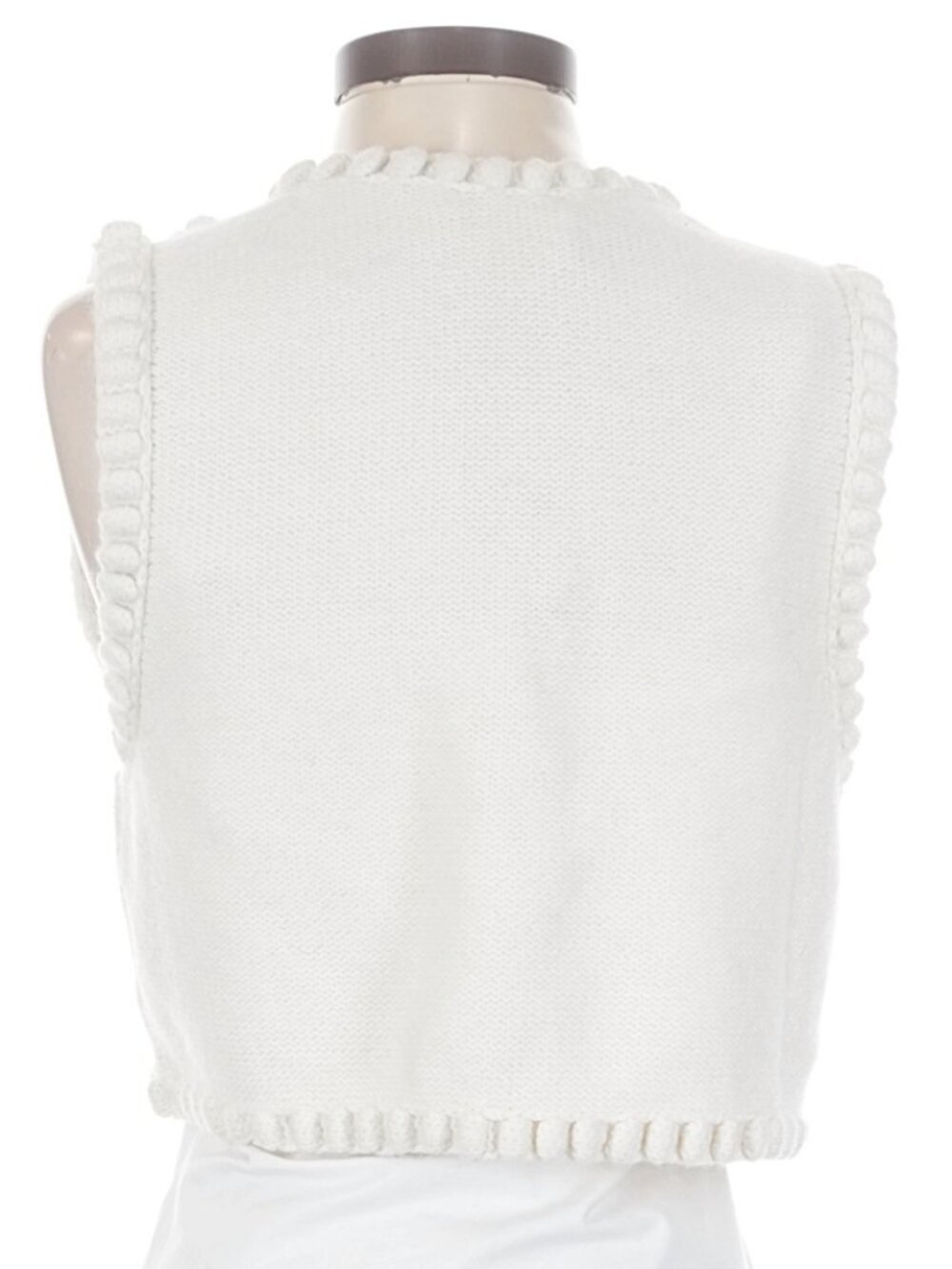 Sezane Sea NY Nate Cardigan Vest in Ecru Small - Picture 4 of 6